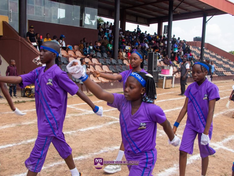 IVIS pupils competing on sports and athletics day